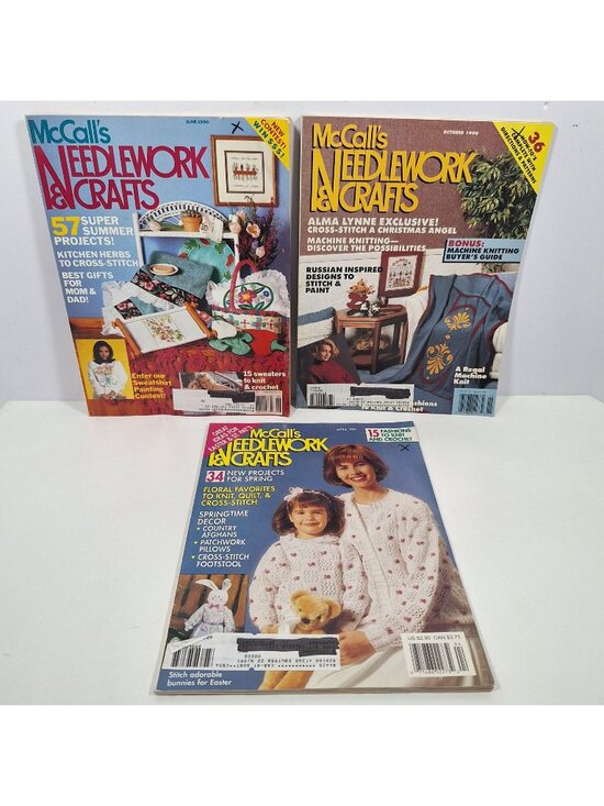 McCalls Other - McCalls Needlework Crafts Magazine Lot June October  April 1990 1991 Vintage